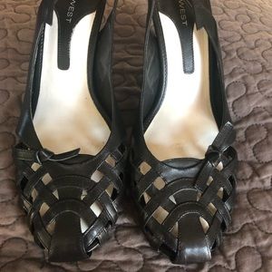 Black Slingback heel